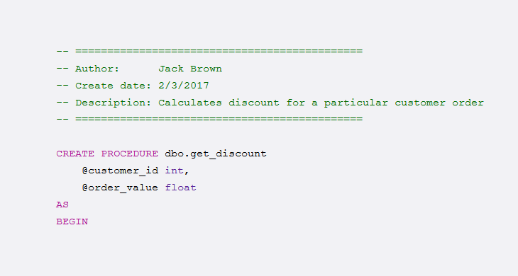 How to Document Stored Procedures and Functions in Database