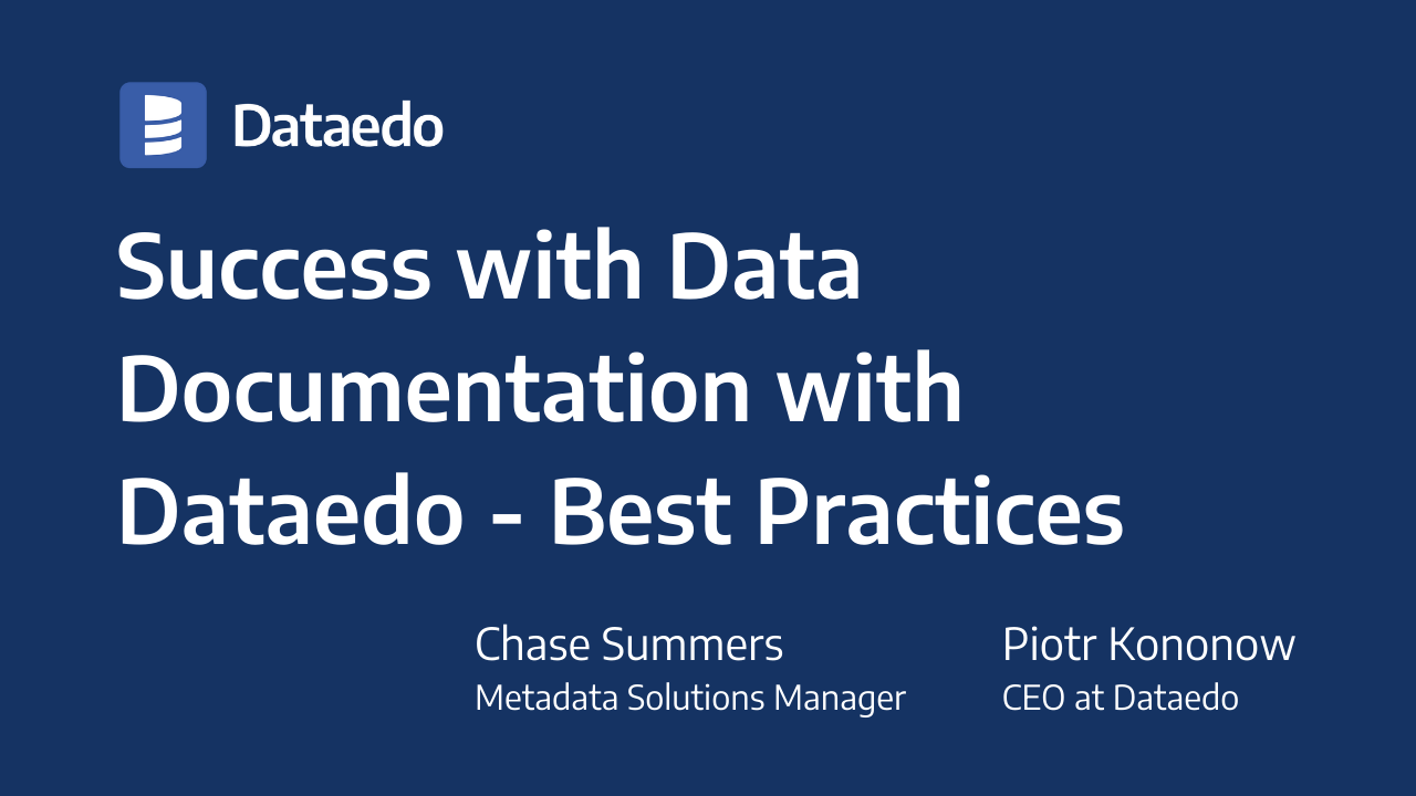 success-with-data-documentation-with-dataedo-best-practices